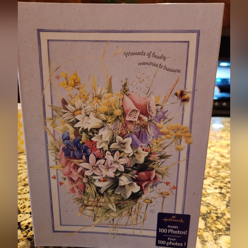 Hallmark Floral Bouquet Photo Album - Purple and Multicolor
